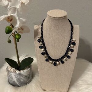 Elegant Blue and Silver  Rope Necklace NWOT